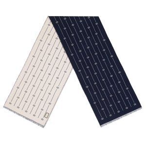 Gucci GG Stripe Jacquard Scarf In Midnight Blue